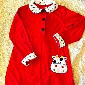Red Polka Dot Cow dress